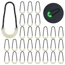 20 PCS Heavy Duty U Shape Nylon Zipper Pulls Tags Extension Replacement Glow