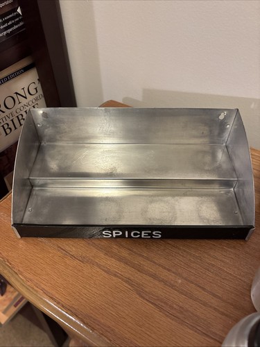 Vintage Kromex Spun Aluminum 8 Piece Spice Jar Set w/Rack MCM Atomic Style - Picture 8 of 14