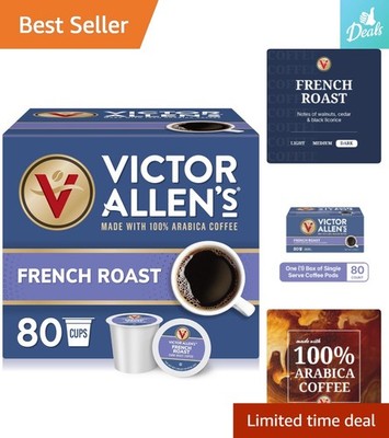 Rich and Smooth 80 Count French Roast Coffee Pods - Kosher Certified for Keurig