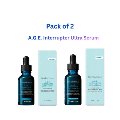 SkinCeuticals A.G.E. Interrupter Ultra Serum 1oz Full Size Pack of 2 Sealed