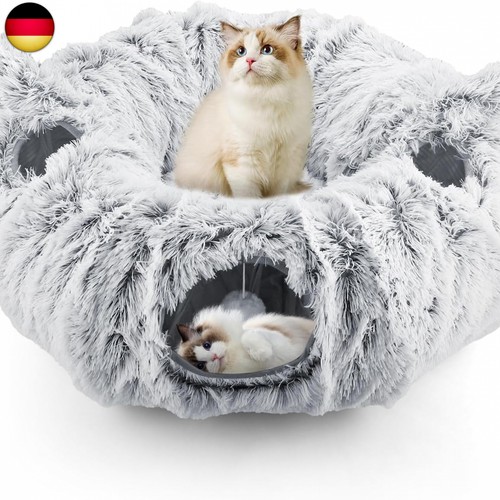 Katzentunnel, Katzenspielzeug für Indoor-Katzen, Weiches Katzenbett,