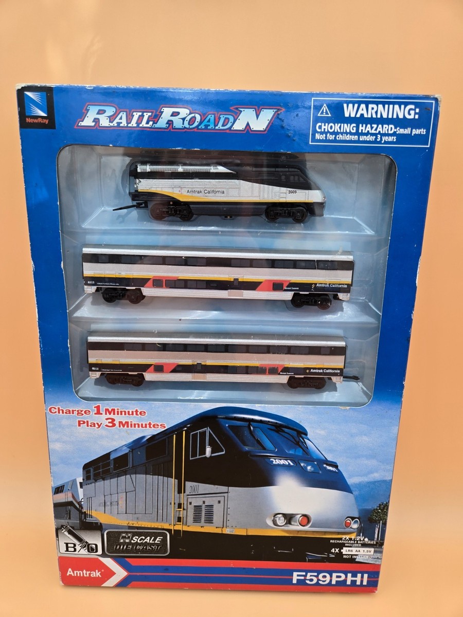NewRay RailRoadN N Scale Die Cast F40ph Amtrak Train Set Factory