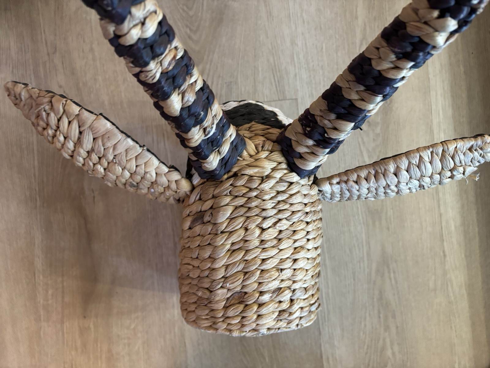 Wicker Woven Rattan Oryx Antelope Gazelle Head Africa Decor Mount Taxidermy VTG