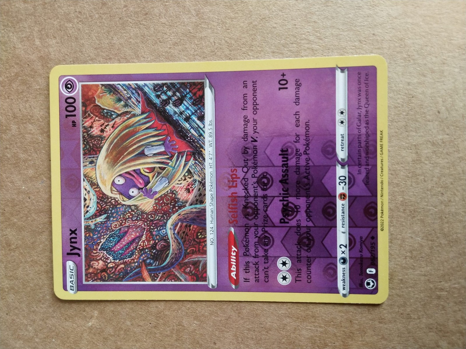 Jynx 38/73 Common Shining Legends Pokemon Reverse Holo Lightly Played