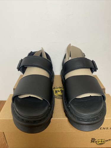 Dr Martens Docs DM’s Black Voss Hydro Sandals Leather New + Box UK 6 EU 39 - Picture 3 of 8