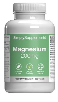 Magnesium 200mg - 360 Tabletten - SimplySupplements