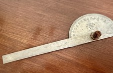 General Hardware No. 18 Protactor Half-Round 0-180­° Stainless Steel 8" Arm USA