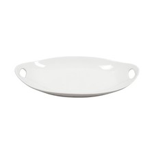 White Porcelain Serving Tray with Two Handles