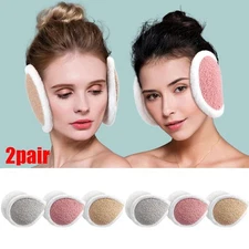 2pair Ear Muffs Winter Ear warmers Fleece Earwarmer Women Behind the Head Band