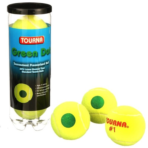 12 Palline Tennis Punto Verde Pressurizzate Ridotto 25% Rimbalzo Approvate USTA ITF - Foto 4 di 5