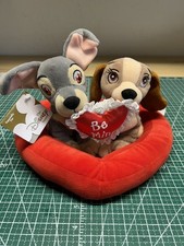 Disney Store Lady and the Tramp Valentine  s Bean Bag Set New With Tag