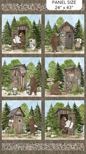 24 X 44 Panel Bear Necessities Bears Outhouse...
