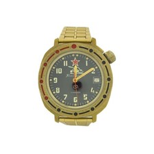 Vostok Komandirskie/Hand-wound watch/Analog/BLK/GLD