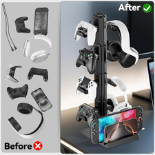 Gaming Headset  Controller Holder Stand for Gamer Gift, Gaming Headphone Des...