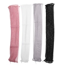 4 Pairs Chiffon Upper Arm Cover Sleeve Lace Ice Sleeves Friendly-skin Pink