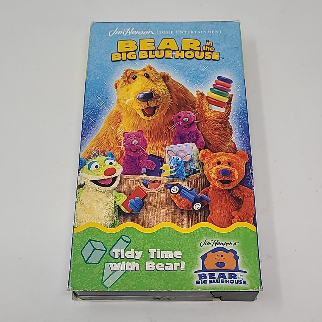 Bear In The Big Blue House Tidy Time With Bear VHS Tape 2002 Jim Henson Rare