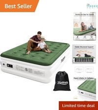 Full Size Air Mattress with Built-in Pump 18 In Raised Comfort Inflatable Bed