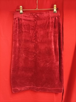 Pierre Balmain Paris - Rock aus rotem Samt Made in France Größe S