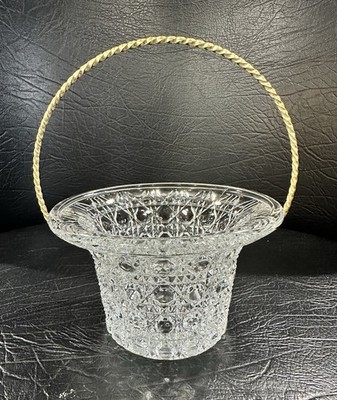 Avon Fostoria Glass Basket with Wire Handle