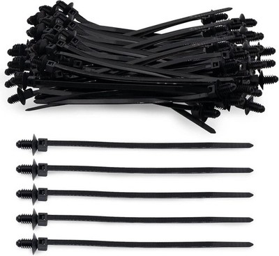 Christmas Tree Cable Ties, Universal Push Mount Cable Zip Tie Black Fir Tree Cab