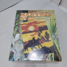 Vintage 70s Latch Hook Rug Craft Kit. Sealed In Box