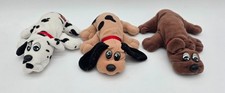 Lot of 3 Vintage Tonka Pound Puppies Rumple Skins 8" Plush Dogs