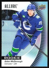 2023-24 Upper Deck Allure Black Rainbow Aidan McDonough Rookie Vancouver Canucks