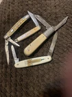 4- Vintage Pocket Knives, Imperial King, Barlow, Richartz Germany, USA Coca Cola