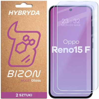 2x Schutzglas für Oppo Reno 15 F Bizon Displayschutzglas Hybridglas Handyglas