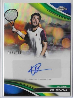 2025 Topps Chrome Tennis Ulises Blanch Blue Refractor Auto #78/150