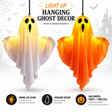 NEW Halloween Hanging Ghost Light Up Decor Flying Ghosts Outdoor Yard Prop Decor
