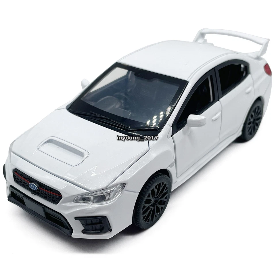 1:30 Subaru WRX STI Modelo Coche Diecast Coches de Juguete Juguetes para Niños Niños Regalos Blanco Foto 3 de 4