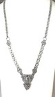 Stella & Dot Silver Tone Chunky Chain Rhinestone Statement Necklace 85.1g — photo 1
