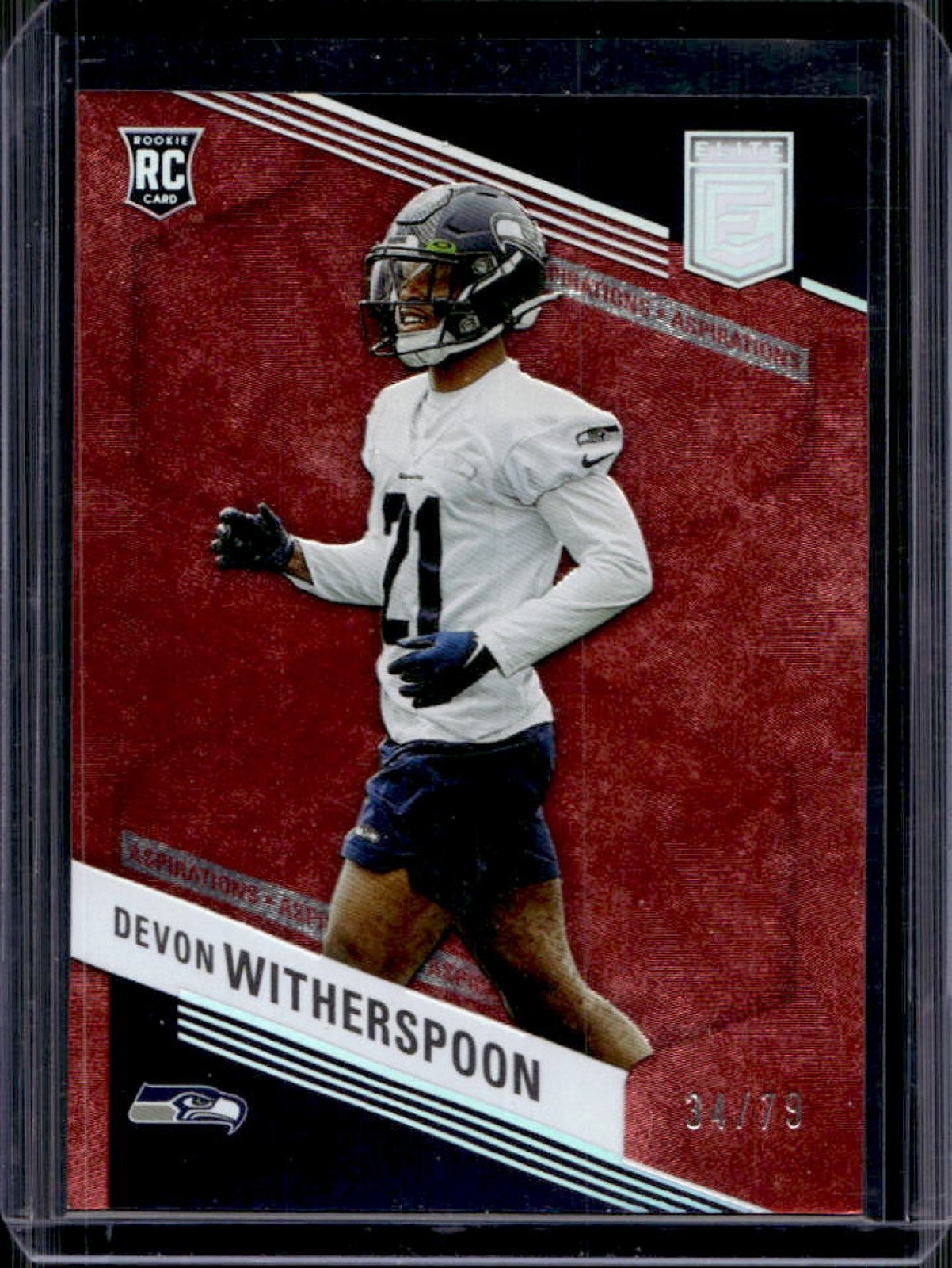 2023 Panini Donruss Elite Devon Witherspoon RC Aspirations Rookie #/79 Seahawks
