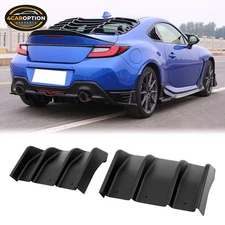 Rear Bumper Diffuser Fits 22-25 Subaru BRZ&Toyota GR86 JDM Style Matte Black PP