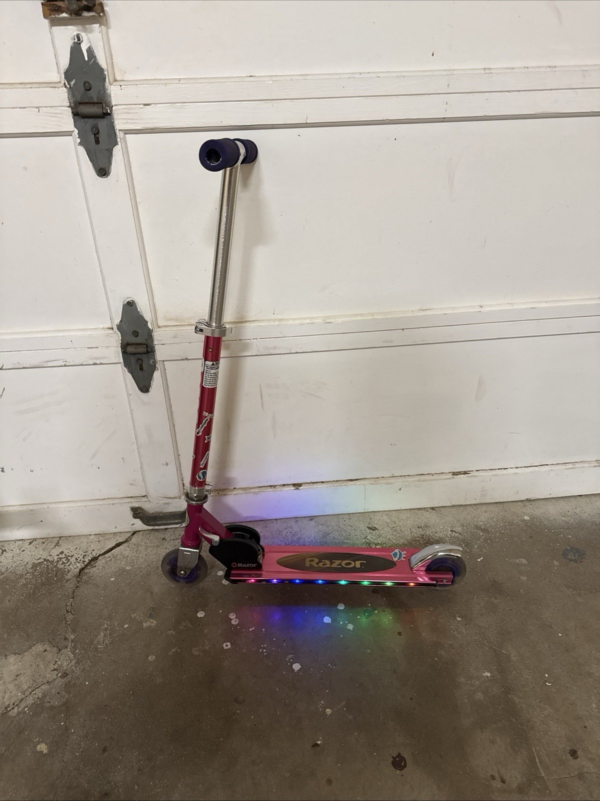 Kids Kick Scooter Lightshow Led Lights Folding Rave Scooter