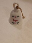 ANGIE Personalized Holly Berries White Porcelain Bell   1.75”x1”  Christmas — photo 1