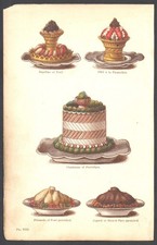 SUPREME OF FOWL - CHARTREUSE OF PERDICES - COCINA * GRABADO MRS BEETON 1869