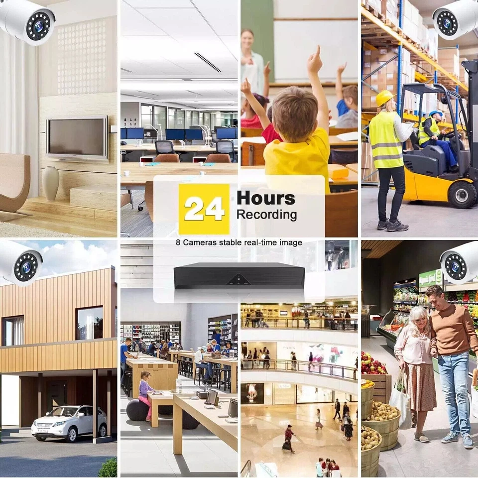 TOGUARD 8CH 5MP DVR 1080P CCTV Home Security Camera System Outdoor Night Vision - Image 4 of 4