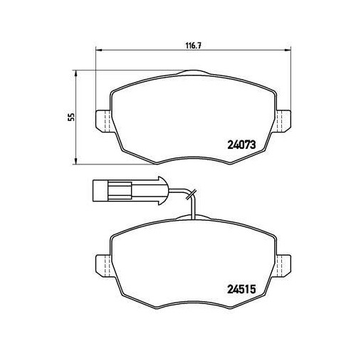 Plaquettes de frein Brembo P23128 Prime Line pour disques de Lancia Ypsilon