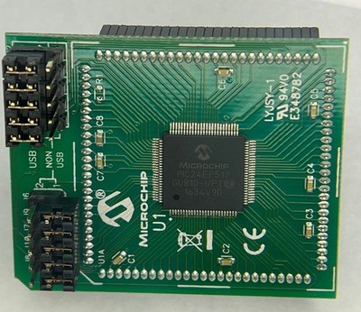 Adapterkarte mit PIC24EP512GU810 für Entwicklungsboard von MICROCHIP