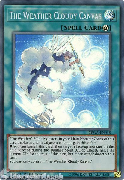 SPWA-EN038 The Weather Cloudy Canvas Super Rare 1st Edition Mint YuGiOh Card