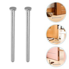 6Pcs Interior Door Hinge Pins - 4 in Stainless Steel Wood Door Knuckle Pin -