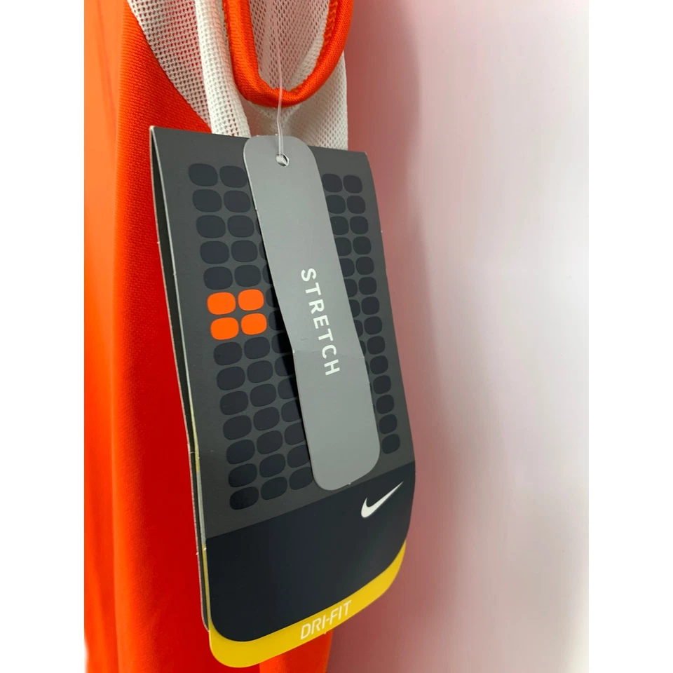 Camiseta feminina Nike ciclismo zíper completo tamanho grande laranja brilhante cinza malha  - Imagem 4 de 4