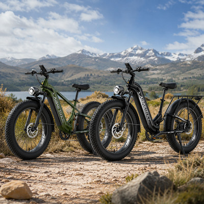 Aipas 26 Fat Tire 1800W Electric Mountain Bike 48V 17.5Ah 36MPH For Adults
