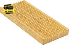 Bamboo Soap Dish, Bar Soap Holder for Shower Bathroom, Kitchen, Wooden Tray for