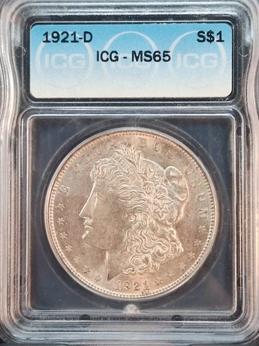 1921-D Morgan Silver Dollar MS65 ICG