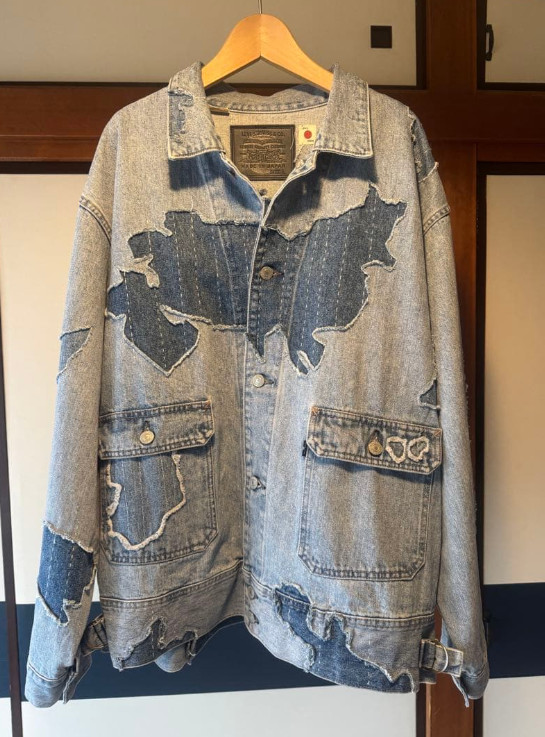 Levi's Patchwork Utility Trucker Jacket Indigo Bl… - image 1