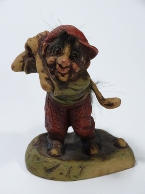 NyForm Troll Gnom Waldgeist Zwerg Golfer Glücksbringer Größe: 18cm