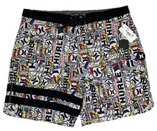 Men's HURLEY Phantom Board Shorts 36 All Over Print NEW Beach Swim Wear NICE